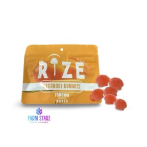 Rize Megadose gummies Mango 7500mg 15pc 500mg per